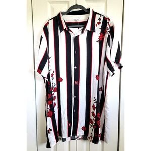 Fashion Nova Men's XXXL (3X) Button‎ Front Cherry Blossom Shirt NWT